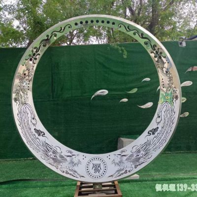 圆环园林不锈钢雕塑