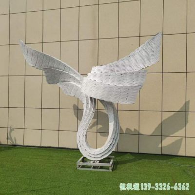 翅膀广场不锈钢雕塑