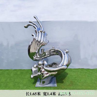 海浪校园不锈钢雕塑