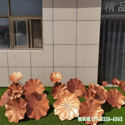 城市荷花不锈钢雕塑