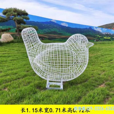 城市不锈钢镂空鸟雕塑