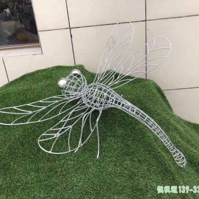 镂空蜻蜓不锈钢广场雕塑