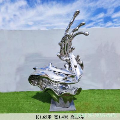 城市海浪不锈钢景观雕塑