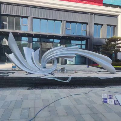 飘带企业不锈钢景观雕塑