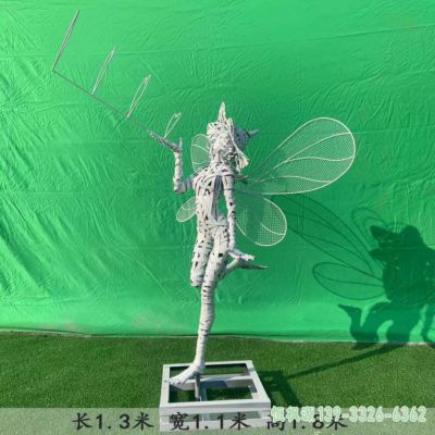 舞蹈女孩园林不锈钢雕塑