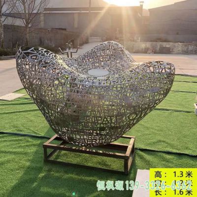 抽象元宝城市不锈钢雕塑