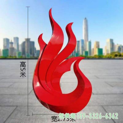 彩绘凤凰户外不锈钢雕塑