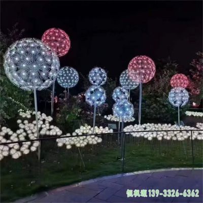 公园发光蒲公英不锈钢雕塑