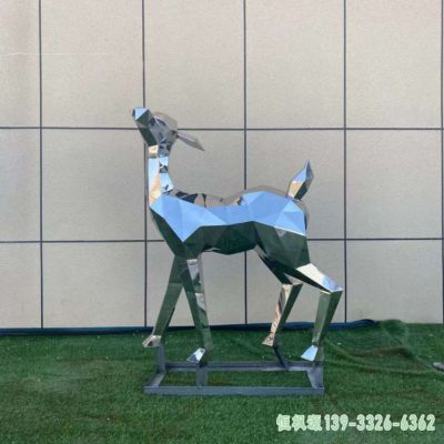 城市镂空鹿不锈钢雕塑
