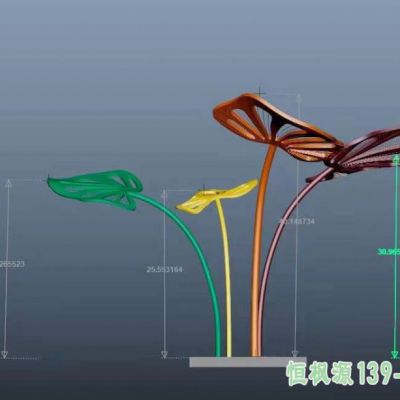 抽象树叶公园不锈钢艺术雕塑