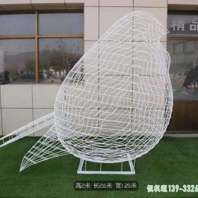 镂空鸟小区不锈钢抽象雕塑