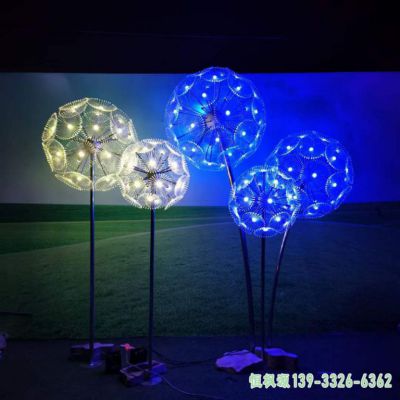 发光蒲公英城市不锈钢雕塑