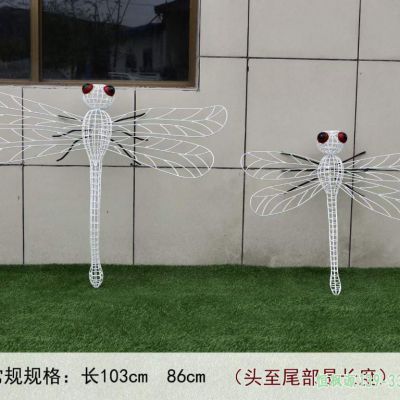 户外蜻蜓不锈钢镂空雕塑