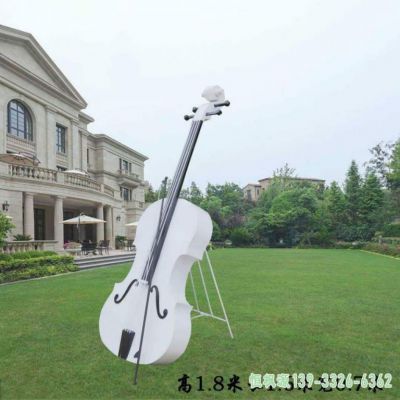小提琴户外不锈钢雕塑