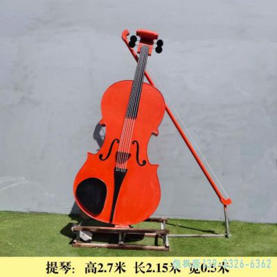 城市小提琴不锈钢艺术雕塑